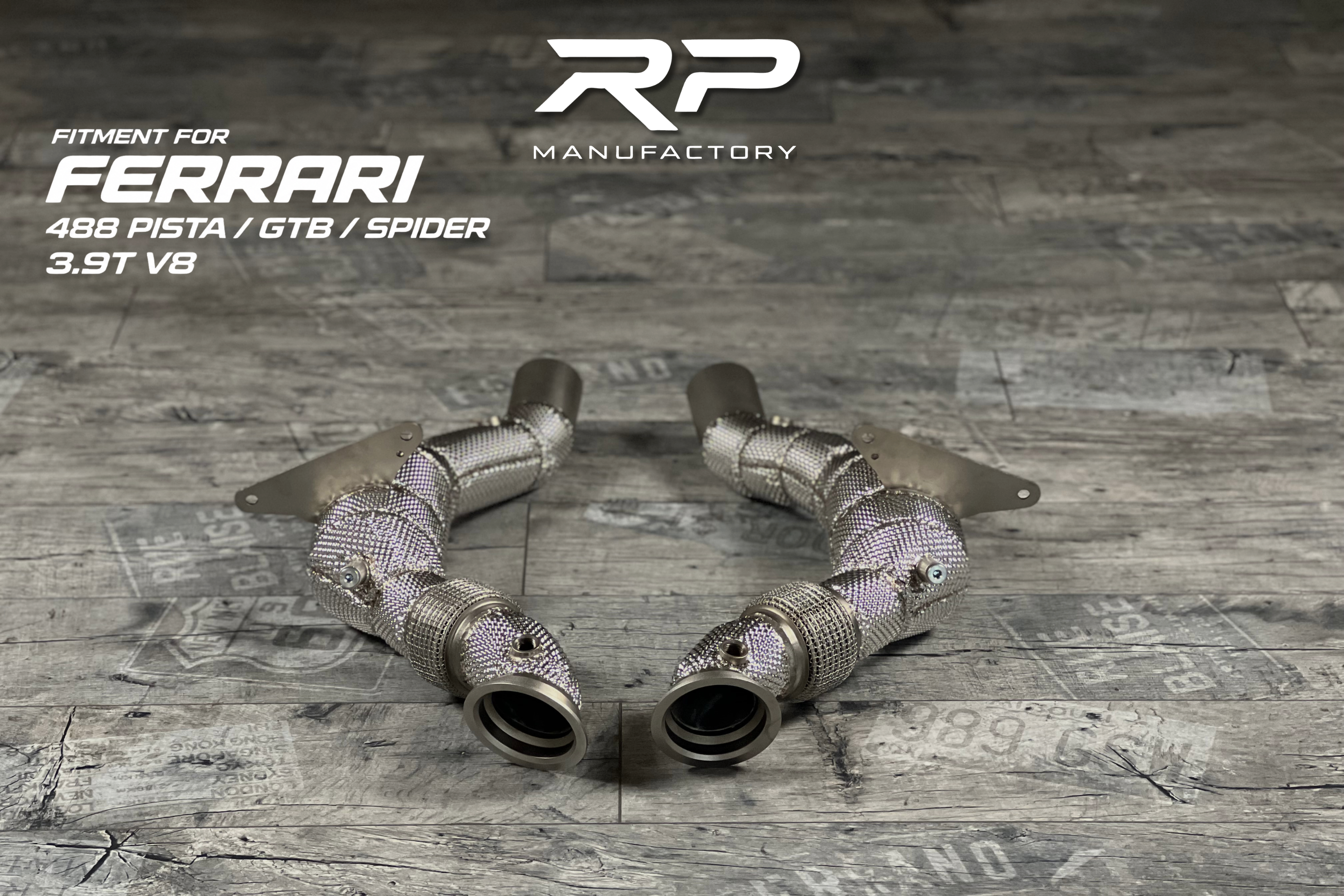 Ferrari 488 GTB / Spider / Pista Downpipe RP 200 Zellen Katalysator