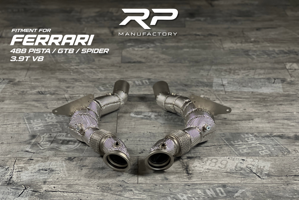 Ferrari 488 GTB / Spider / Pista Downpipe RP 200 Zellen Katalysator