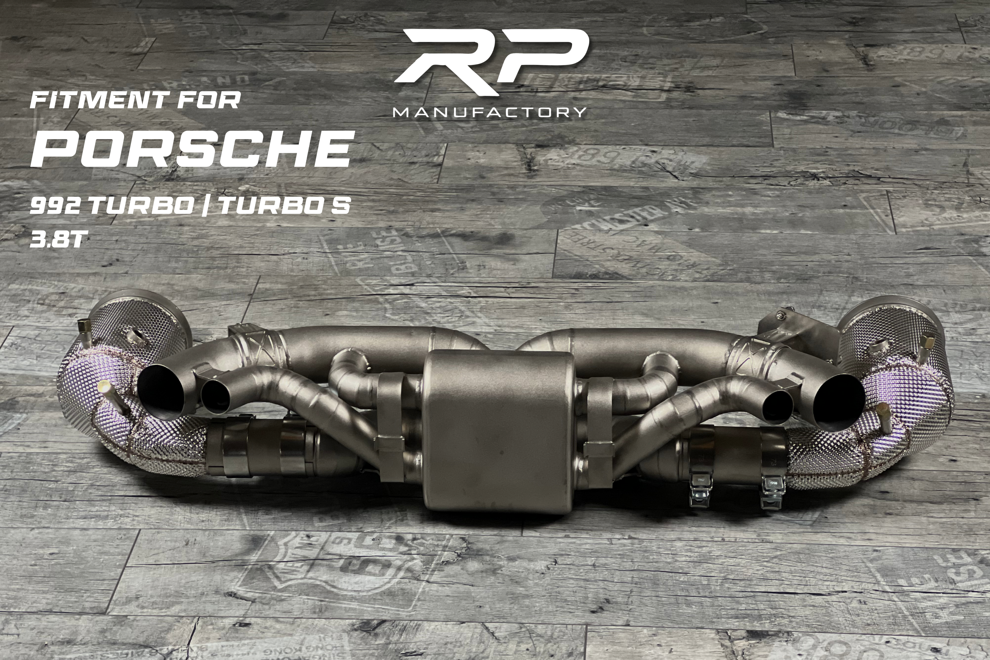 Porsche 992 911 Turbo Turbo S 3.8T Klappenauspuff X-Pipe Anlage | RP Manufactory
