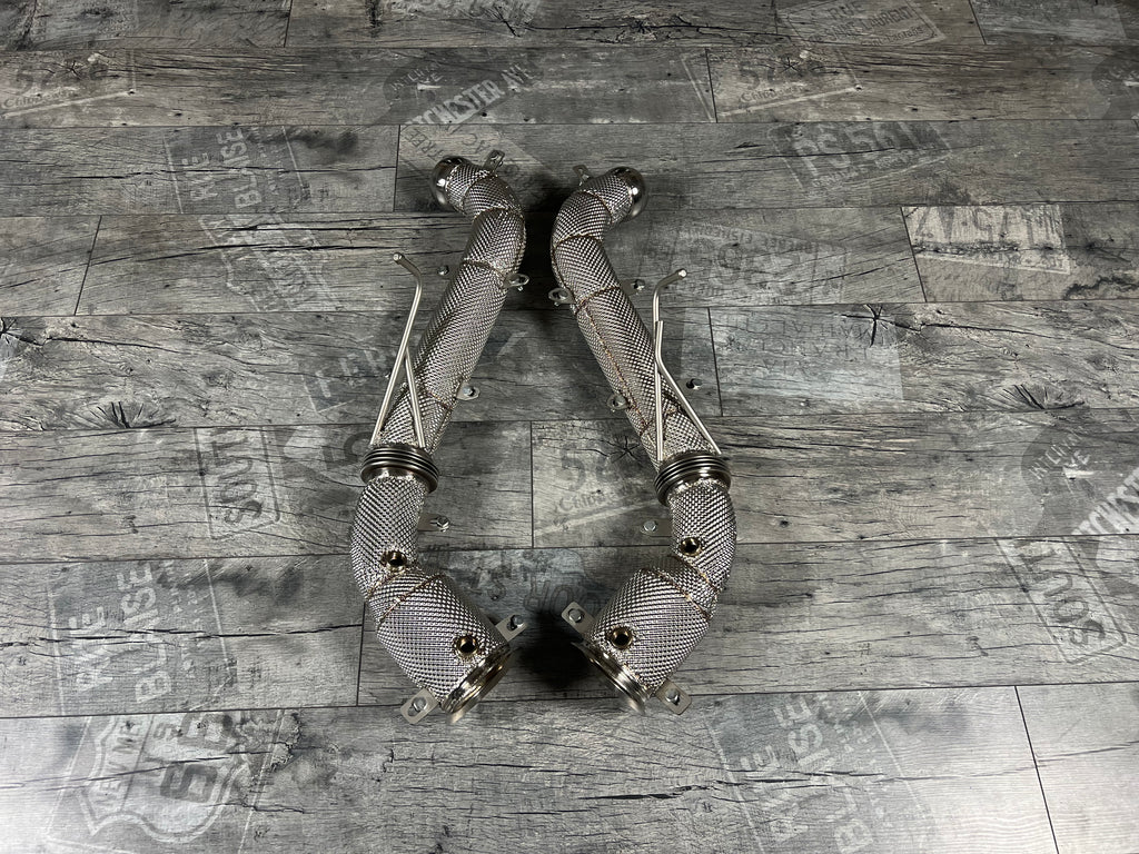 McLaren 650S 675LT MP4-12C Downpipe Catless Gesamtansicht RP Manufactory