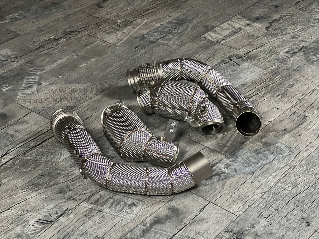 BMW F90 M5 F91 / F92 / F93 M8 Downpipe S63M -10/2020 Catless RP