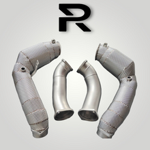 Laden Sie das Bild in den Galerie-Viewer, BMW  X5 / X6M F95 / F96 S63 Downpipe -10/2020  200 Zellen Kat RP