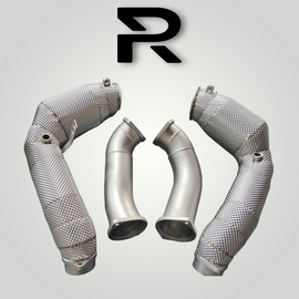 BMW  X5 / X6M F95 / F96 S63 Downpipe -10/2020  200 Zellen Kat RP