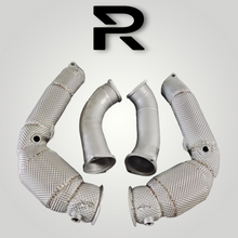 Laden Sie das Bild in den Galerie-Viewer, BMW  X5 / X6M F95 / F96 S63 Downpipe -10/2020  200 Zellen Kat RP