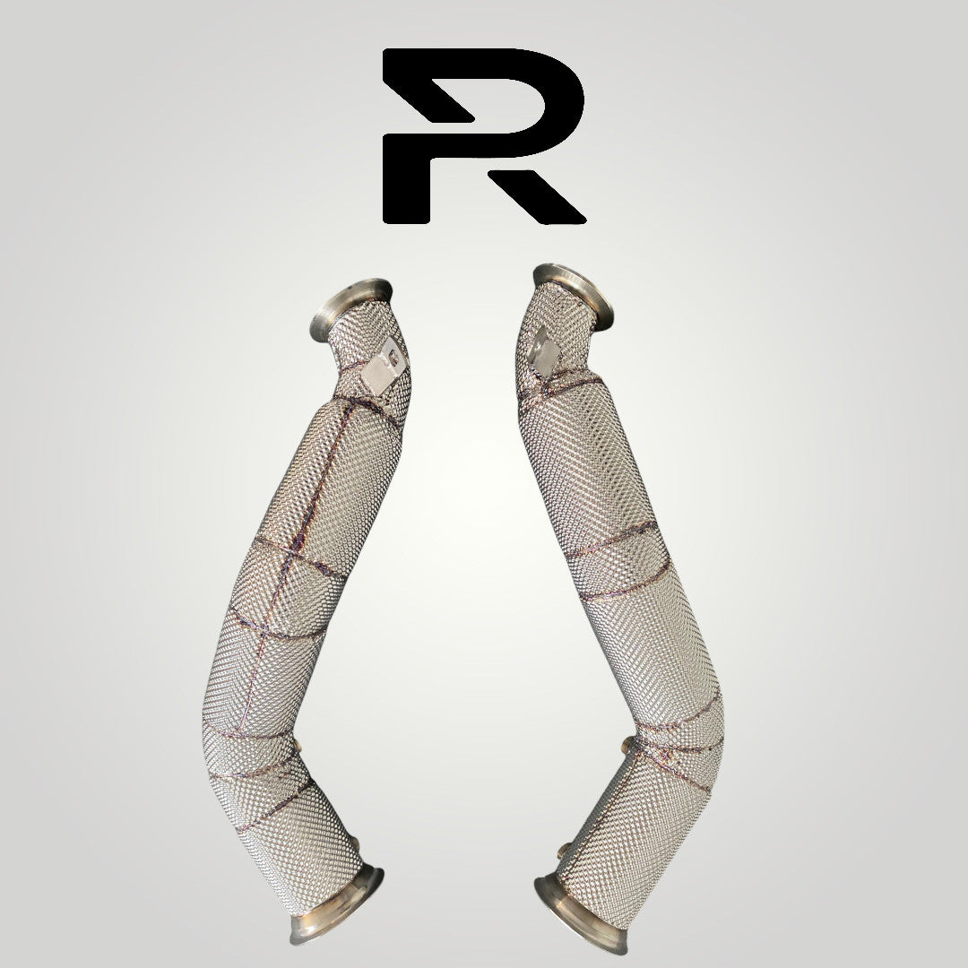 McLaren GT 4.0T Downpipe 200 Zellen Detailansicht RP Manufactory