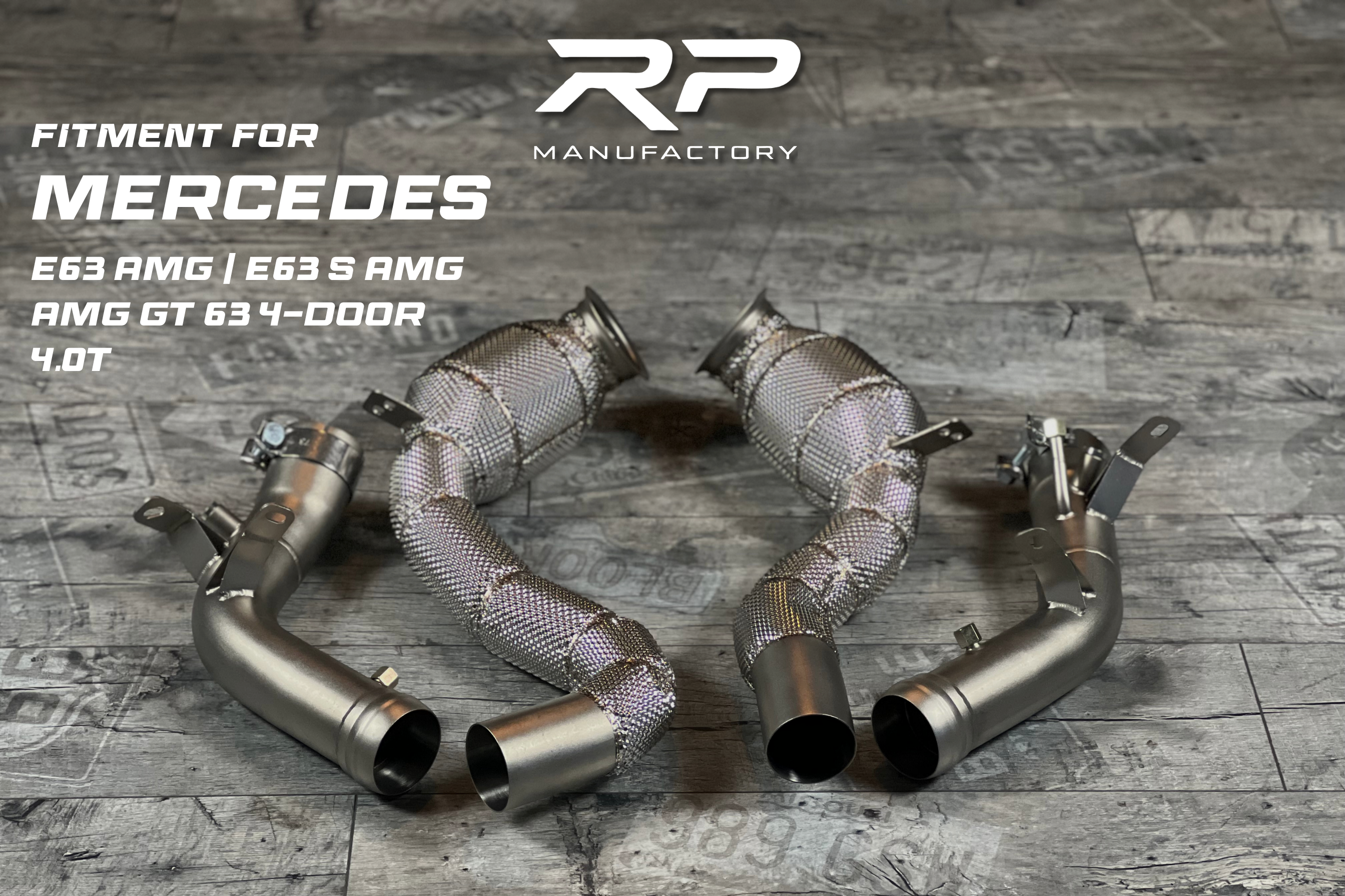 Mercedes AMG E63 E63S W213 GT63S X290 M177 4.0T Downpipe Catless | RP Manufactory